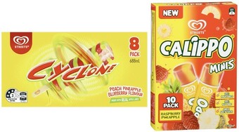 Coles Streets calippo multi pack 575ml or streets cyclone multi pack 688ml offer