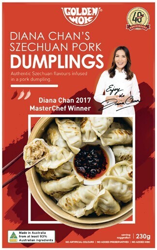 Coles Golden wok szechuan pork dumplings 230g offer
