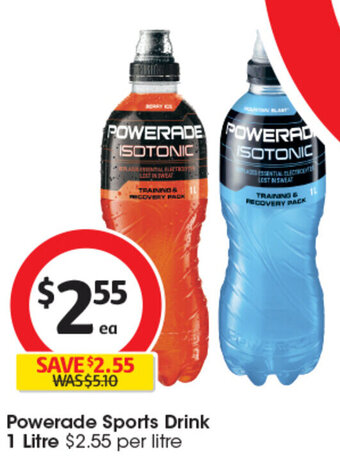 Coles Powerade Sports Drink 1 Litre offer