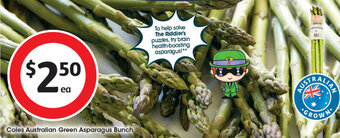Coles Coles Australian Green Asparagus Bunch offer