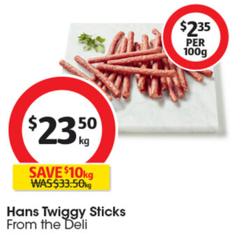 Coles Hans Twiggy Sticks offer