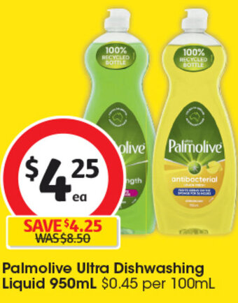 Coles Palmolive Ultra Dishwashing Liquid 950mL offer