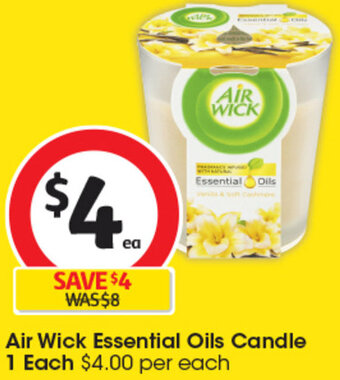 Coles Air Wick Essential Oils Candle 1 Each offer