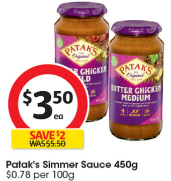 Patak's Simmer Sauce 450g