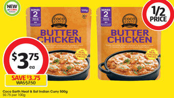Coles Coco Earth Heat & Eat Indian Curry 500g offer