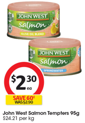Coles John West Salmon Tempters 95g offer