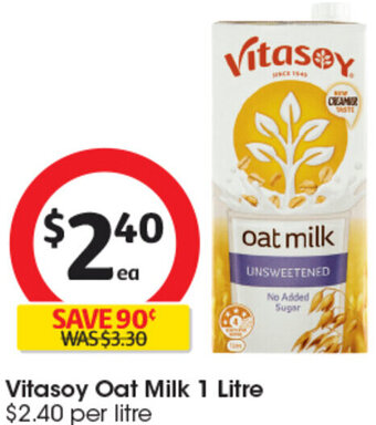 Coles Vitasoy Oat Milk 1 Litre offer