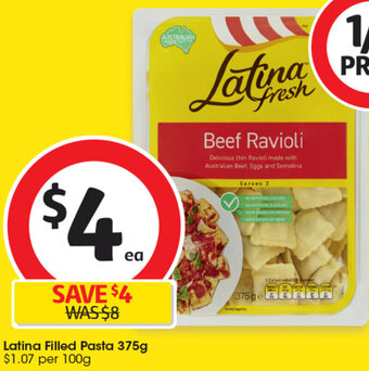 Coles Latina Filled Pasta 375g offer