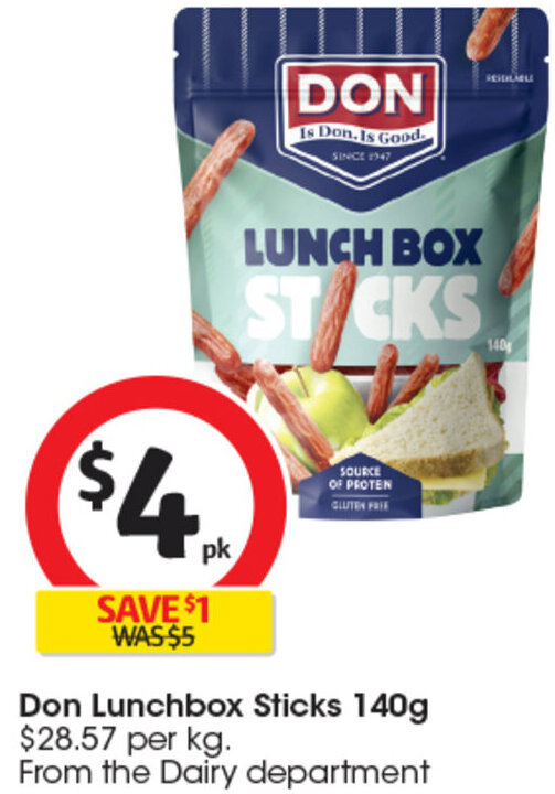 Don Lunchbox Sticks 140g offer at Coles
