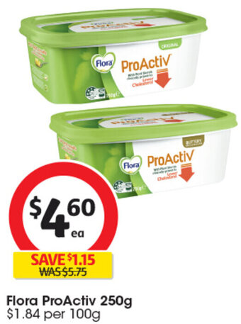 Coles Flora ProActiv 250g offer