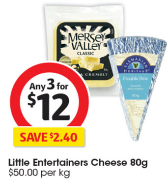 Coles Little Entertainers Cheese 80g offer