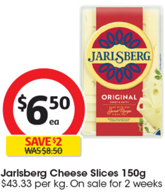 Coles Jarlsberg Cheese Slices 150g offer