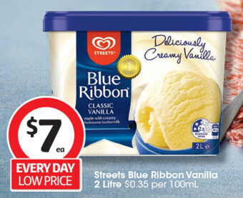 Coles Streets Blue Ribbon Vanilla 2 Litre offer