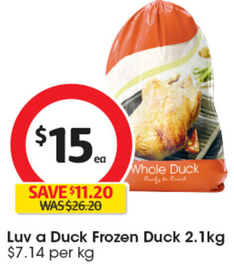 Coles Luv a Duck Frozen Duck 2.1kg offer