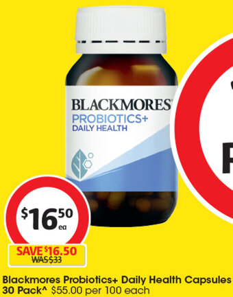 Coles Blackmores Probiotics+ Daily Health Capsules 30 Pack offer