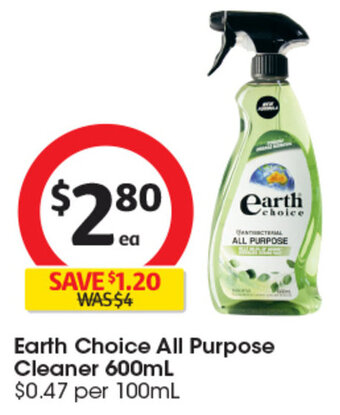 Coles Earth Choice All Purpose Cleaner 600mL offer
