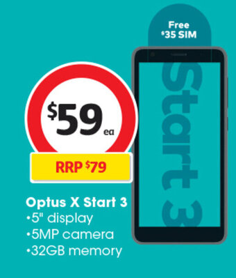 Coles Optus X Start 3 offer