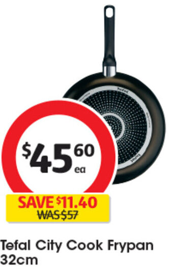 Coles Tefal City Cook Frypan 32cm offer