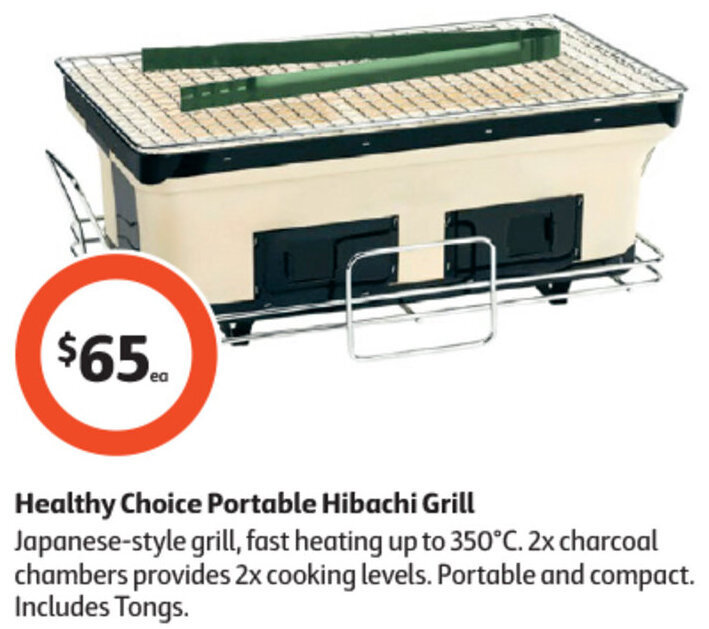 Healthy Choice Portable Hibachi Grill offer at Coles