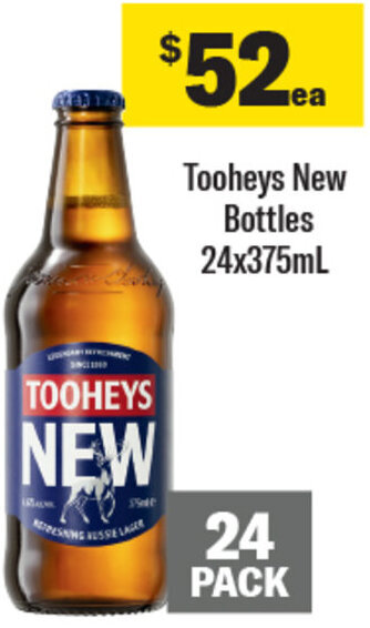 Coles Tooheys New Bottles 24x375mL offer