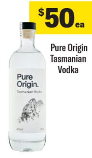 Coles Pure Origin Tasmanian Vodka offer