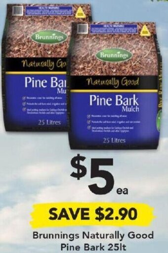 Drakes Brunnings Naturally Good Pine Bark 25lt offer