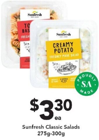 Drakes Sunfresh Classic Salads 275g-300g offer