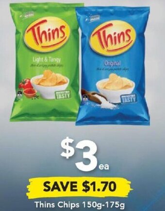 Drakes Thins Chips 150g-175g offer