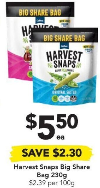 Drakes Harvest Snaps Big Share Bag 230g offer