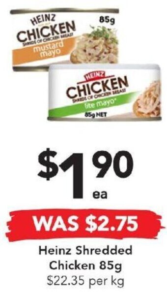Drakes Heinz Shredded Chicken 85g offer