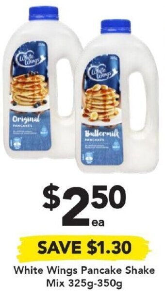 Drakes White Wings Pancake Shake Mix 325g-350g offer