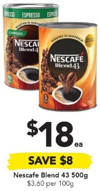 Drakes Nescafe Blend 43 500g offer
