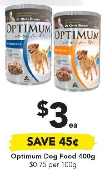 Drakes Optimum Dog Food 400g offer
