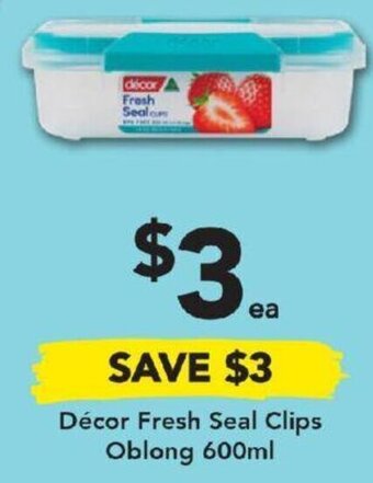 Drakes Décor Fresh Seal Clips Oblong 600ml offer