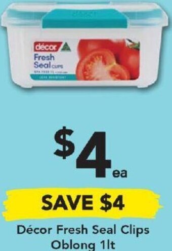 Drakes Décor Fresh Seal Clips Oblong 1lt offer