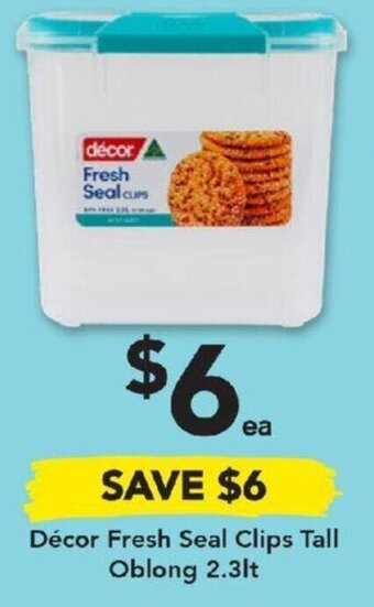 Drakes Décor Fresh Seal Clips Tall Oblong 2.3lt offer