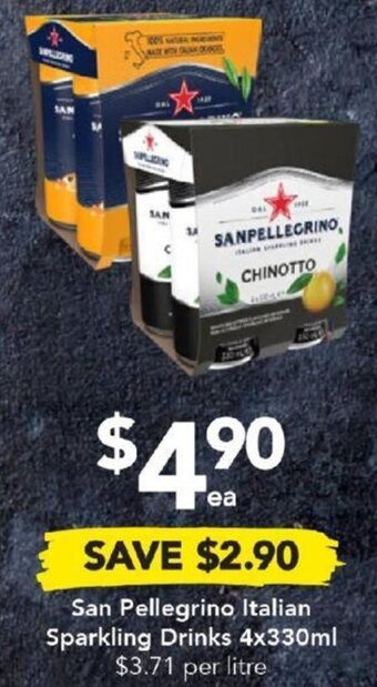 San Pellegrino Italian Sparkling Drinks 4x330ml