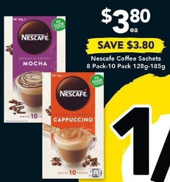 Drakes Nescafe Coffee Sachets 8 Pack-10 Pack 128g-185g offer