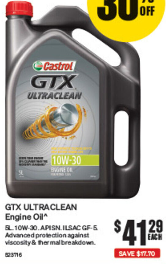GTX ULTRACLEAN Engine Oil offer at SuperCheap Auto