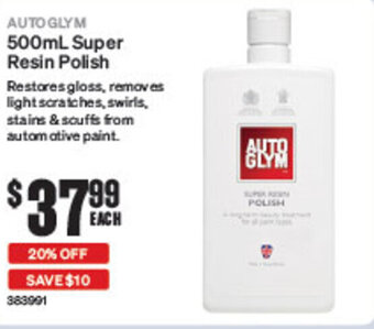 SuperCheap Auto AUTOGLYM 500mL Super Resin Polish offer