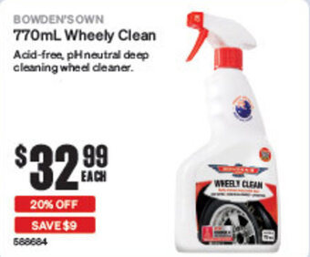SuperCheap Auto BOWDEN'S OWN 770mL Wheely Clean offer