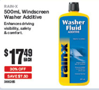 SuperCheap Auto RAIN-X 500mL Windscreen Washer Additive offer