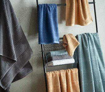 Luxury living orion textured towel range