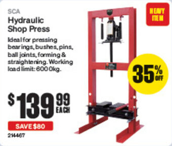 SuperCheap Auto SCA Hydraulic Shop Press offer