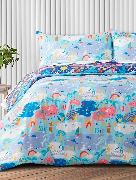 Koo ellie whittaker gone coastal quilt cover set offer at Spotlight
