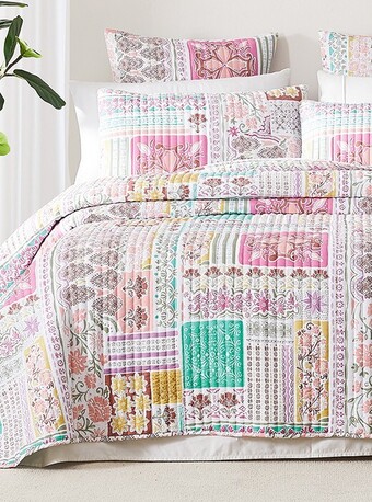 Spotlight Koo silas quilted coverlet set 220x240cm offer