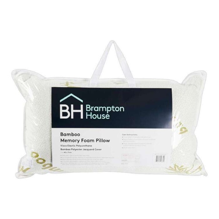 Brampton house memory foam bamboo pillow offer at Spotlight