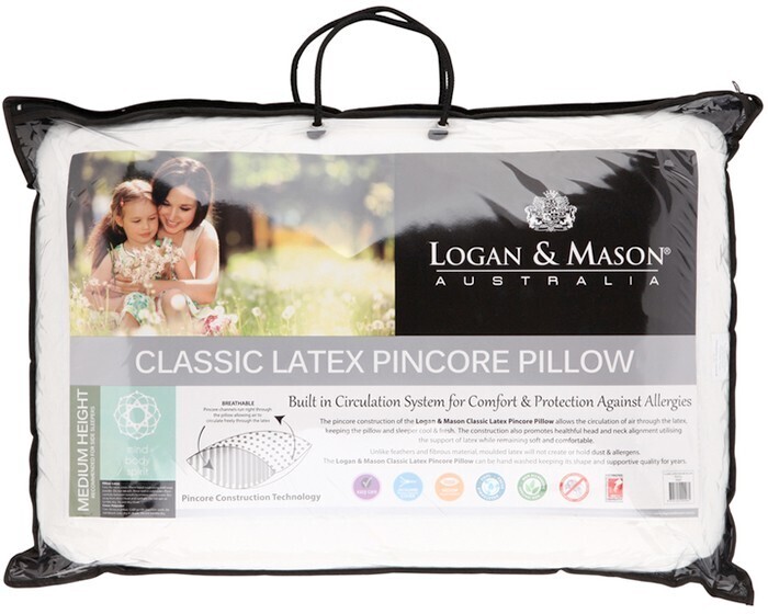 Logan & mason classic latex pincore pillow offer at Spotlight