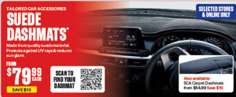 SuperCheap Auto TAILORED CAR ACCESSORIES SUEDE DASHMATS offer