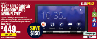 SuperCheap Auto 6.95" APPLE CARPLAY & ANDROID AUTO MEDIA PLAYER offer